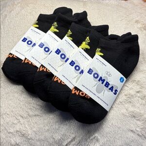 5x BOMBAS Ankle Sock Tech Unisex Small Black Honeycomb Arch Support